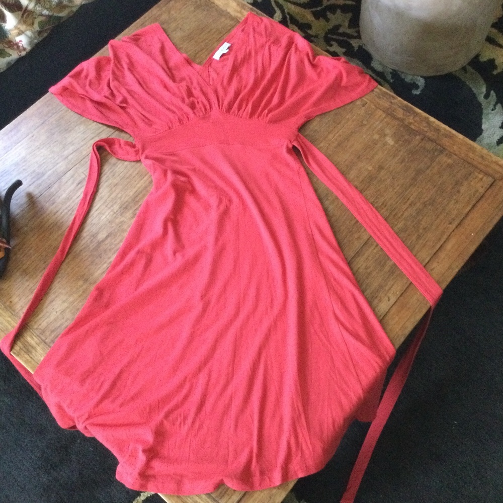 Paul & Joe Italy Red Wool blend Dolman dress 40 - Picture 5 of 9
